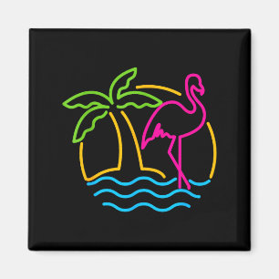 Imã Flamingo Nk Neon Retro Vintage Miami dos Anos 80