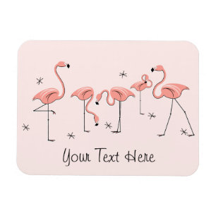 Ímã Flamingo Pink Group Texto íman flexível