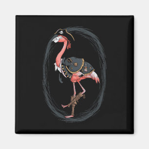 Imã Flamingo Pirate Dia de as Bruxas engraçado Ideia