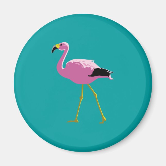 Imã Flamingo Rosa (Frente)