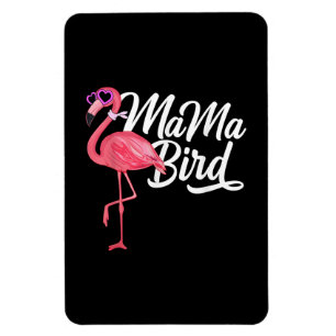 Ímã Flamingo Theme Birthday Gift - Mama Bird Flamingo