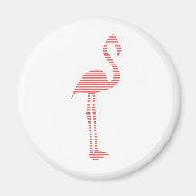 Flamingo - tiras - rosa e branco.