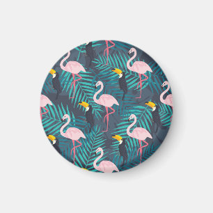 Imã Flamingo, tucano: padrão das folhas tropicais