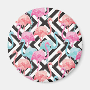Imã Flamingoes no Padrão de Design Negrito