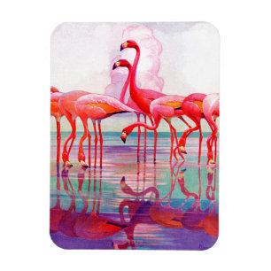 Ímã Flamingos cor-de-rosa por Francis Lee Jacques