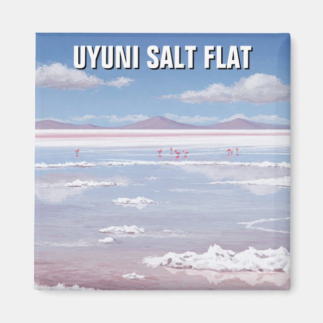 Imã Flamingos em Uyuni Salt Flat Salar De Uyuni (Frente)