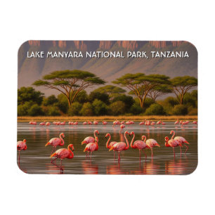 Ímã Flamingos no Parque Nacional do Lago de Manyara, n