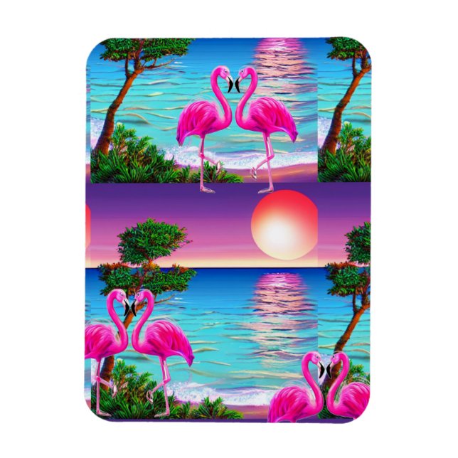 Ímã Flamingos Sun (Vertical)