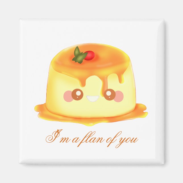 Imã Flan Espanhol de Caramelo Suave e Cremoso (Frente)
