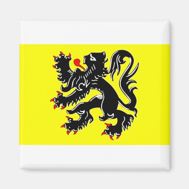 Imã flanders, bandeira da bélgica (Frente)