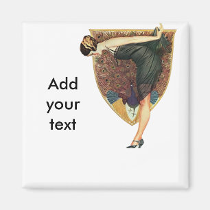 Imã Flapper com emblema Peacock