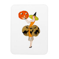Flapper segurando um Jack-O-Lanterna