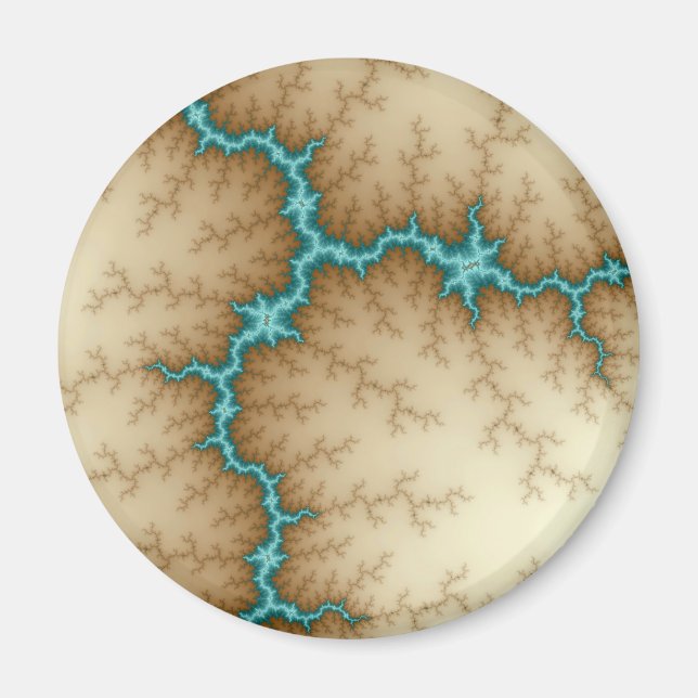 Imã Flash azul - Fractal (Frente)