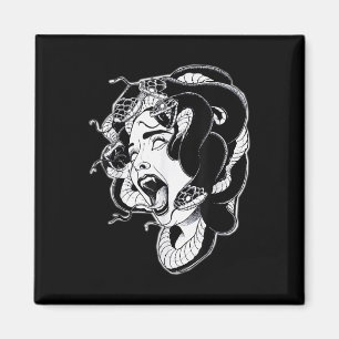 Imã Flash de tatuagem de trabalho negro do Medusa