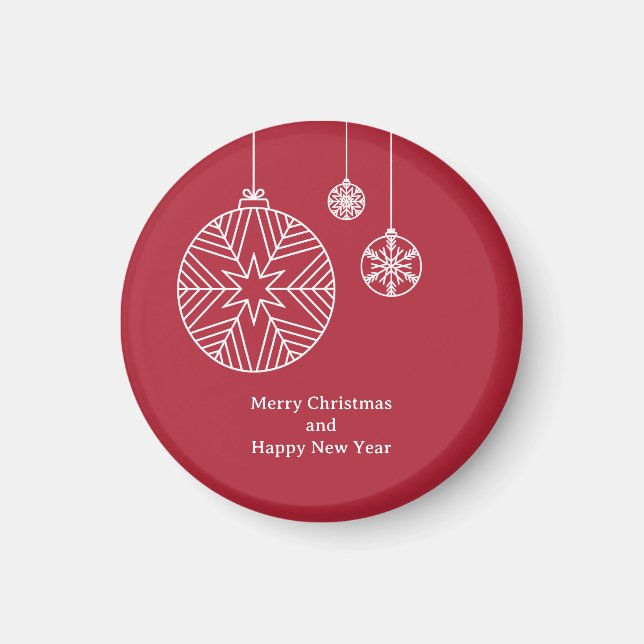 Imã Flat Holiday Card (Frente)