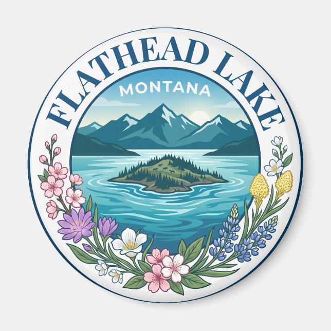 Imã Flathead Lake Montana (Frente)