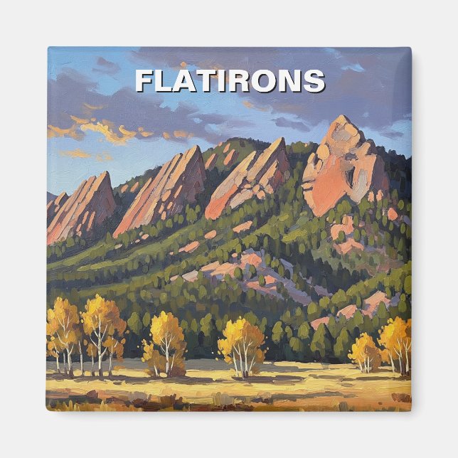 Imã Flatirons Viagem Colorado (Frente)