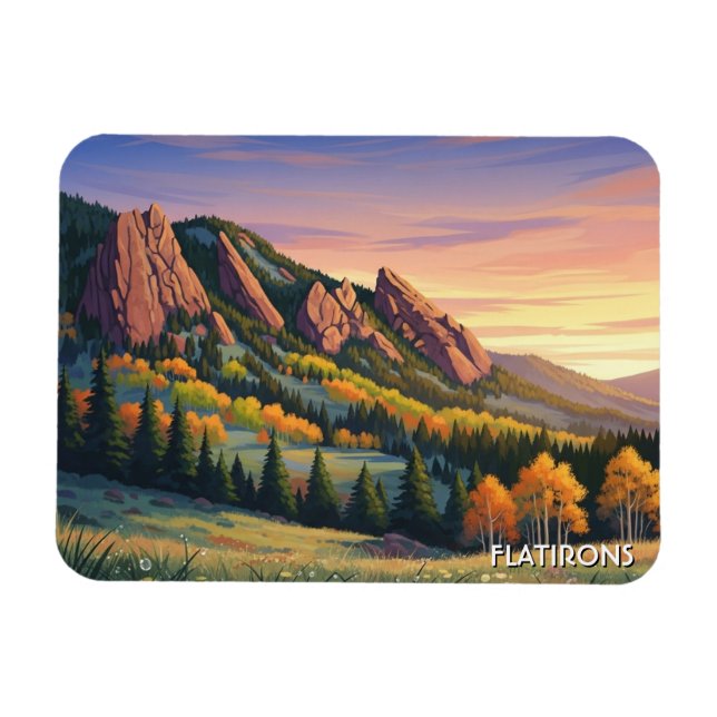 Ímã Flatirons Viagem Colorado (Horizontal)