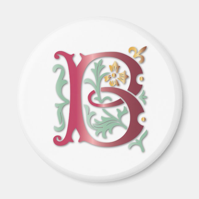Imã Fleur-de-lis B Monograma (Frente)