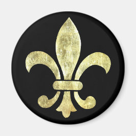 Imã Fleur de Lis Dourada Leaf