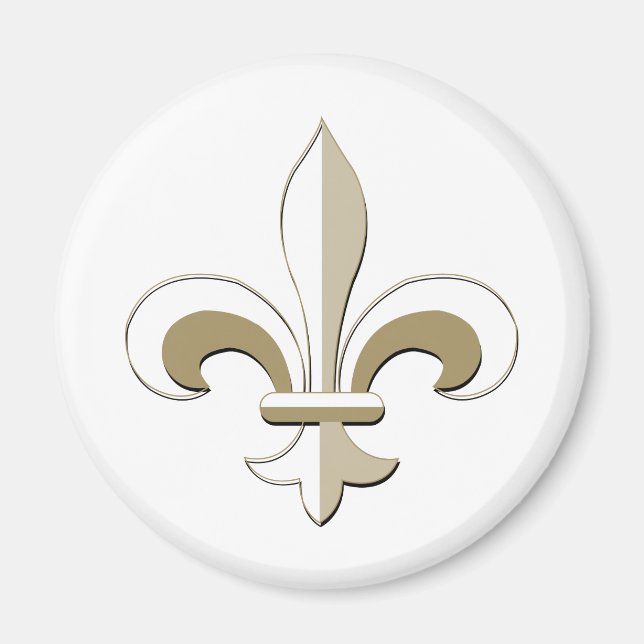 Imã Fleur de lis - Dourado (Frente)
