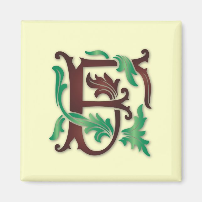 Imã Fleur-de-lis F Monogram (Frente)