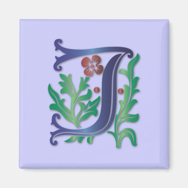 Imã Fleur-de-lis J Monograma (Frente)