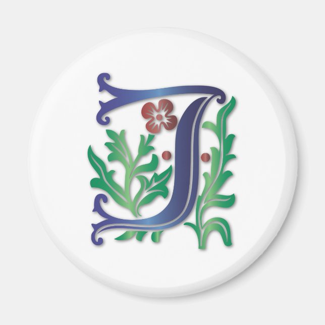 Imã Fleur-de-lis J Monograma (Frente)