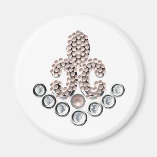 Imã Fleur De Lis-jeweled