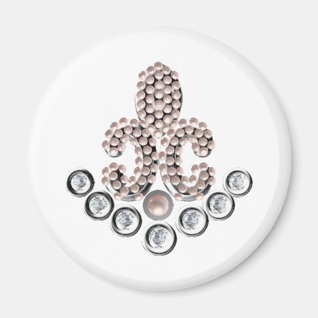 Imã Fleur De Lis-jeweled (Frente)
