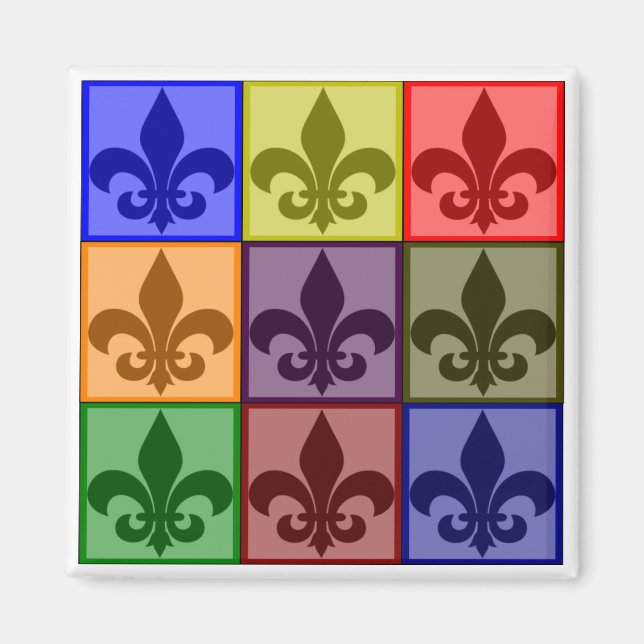 Imã Fleur de Lis Magnet Quadrado (Frente)