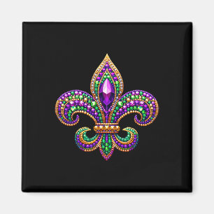 Imã Fleur-de-lis Mardi Gras - Símbolo Carnaval - Parad