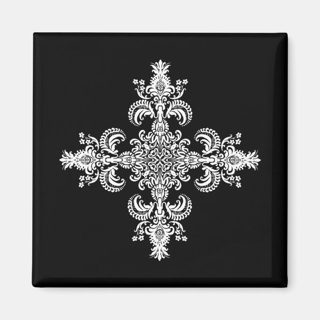 Imã Fleur de lis Meditação 4 cantos (Frente)