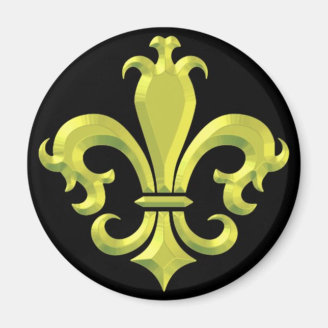 Imã Fleur De LIs Rico Dourado Nova Orleans (Frente)