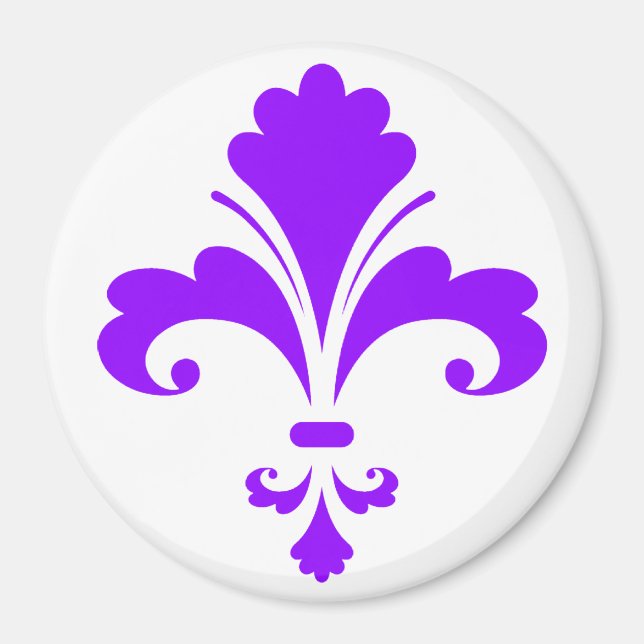 Imã Fleur-de-lis violeta (Frente)