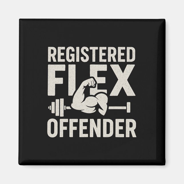 Imã Flex Offender Funny Gym Workout Bodybui Registrado (Frente)