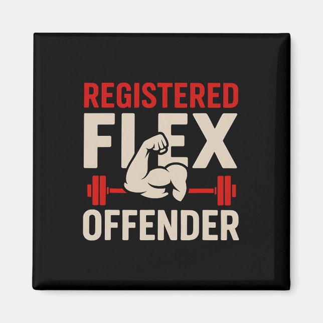 Imã Flex Offender Funny Gym Workout Bodybui Registrado (Frente)