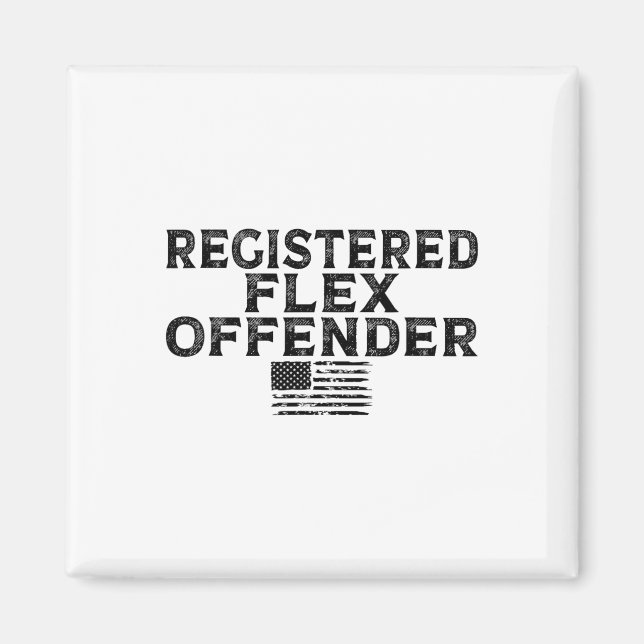 Imã Flex Offender Registrado Funny Bodybuilding Workou (Frente)