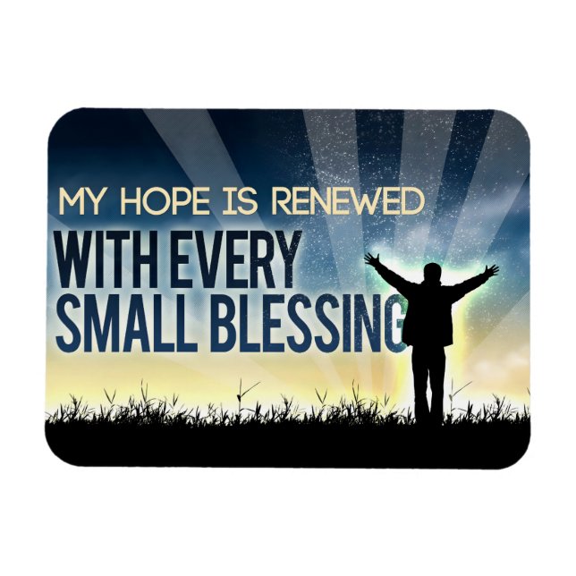 Ímã Flexi de Confirmação de Motivação "Minha esperança (Horizontal)