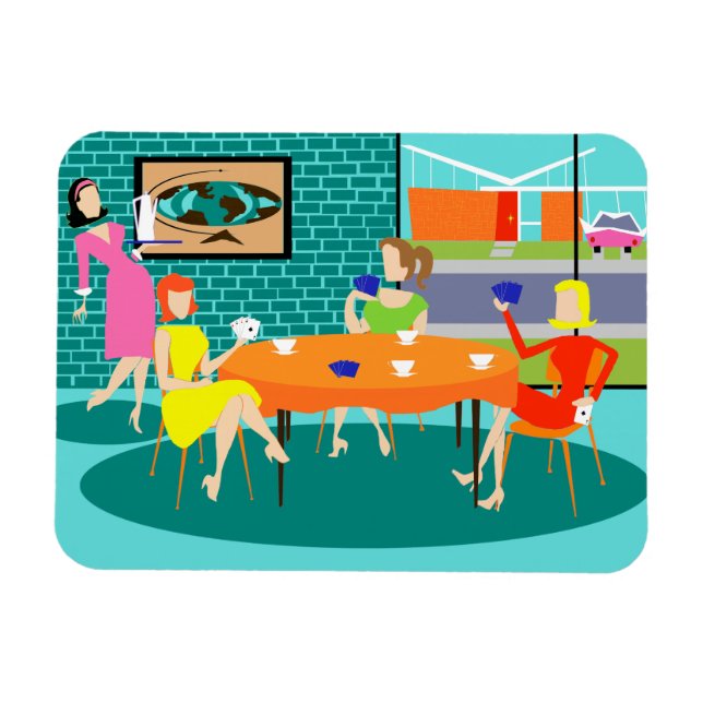 Ímã Flexi Magnet para jogos de cartas semanais retrô f (Horizontal)