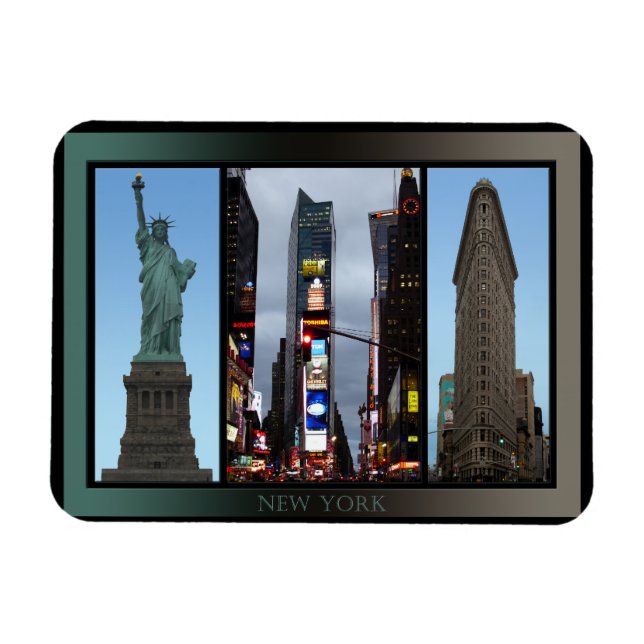 Ímã Flexi New York Magnet NY City Souvenir Premium (Horizontal)