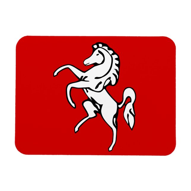 Ímã Flexible photo magnet with flag of Kent County (Horizontal)