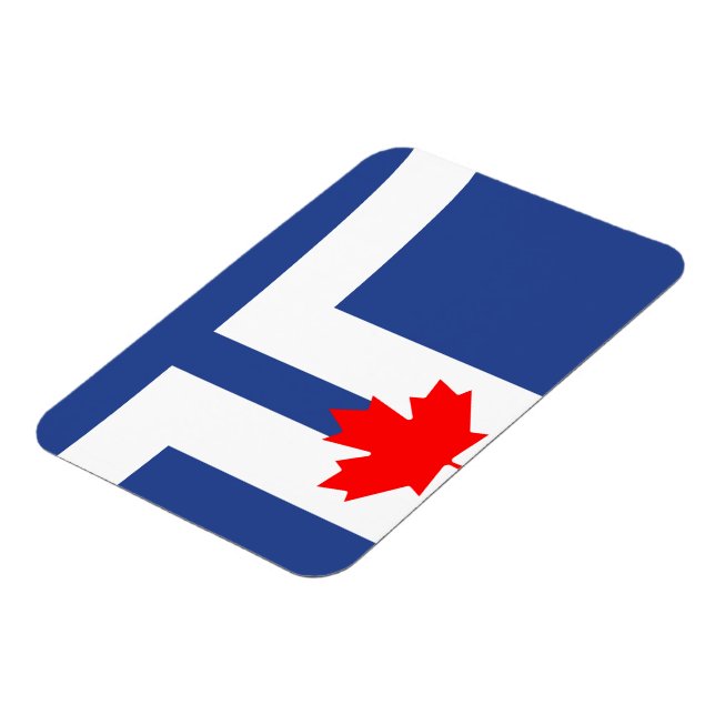 Ímã Flexible photo magnet with flag of Toronto, Canada (Left Side)