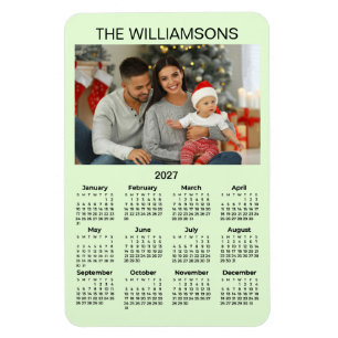 ÍMÃ FLEXÍVEL Calendário 2027 Foto da Família Nome