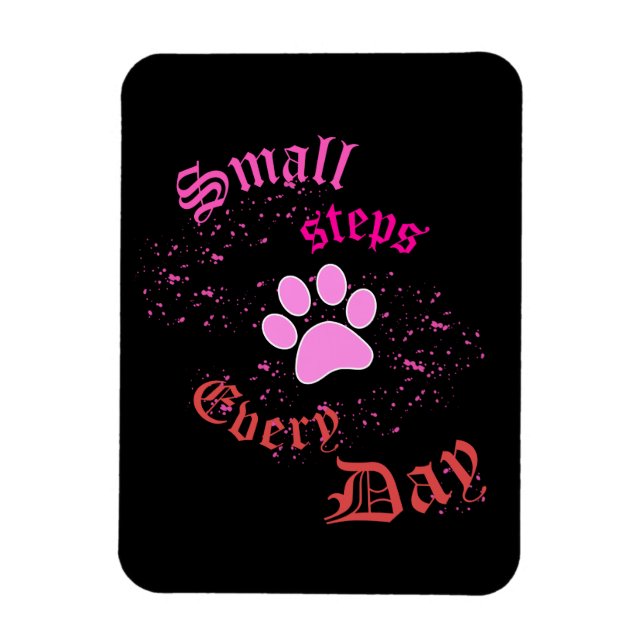 Ímã Flexível com Foto | Pequenas etapas por dia (Vertical)