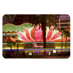 Ímã flexível da noite do flamingo de Las Vegas 