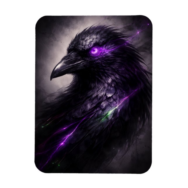 Ímã Flexível Dark Bloom Raven (Vertical)