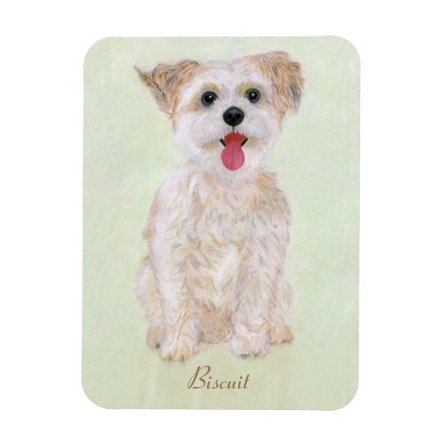 Ímã Flexível de Cachorro Morkie (Vertical)
