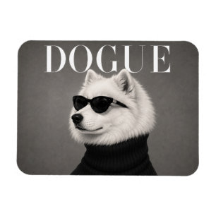 Ímã Flexível de Cachorro Samoyed de Luxo em Moda