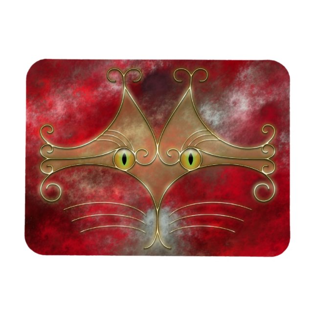 Ímã flexível de olhos de gato (Horizontal)